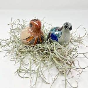 Mexican Tonala ceramic birds