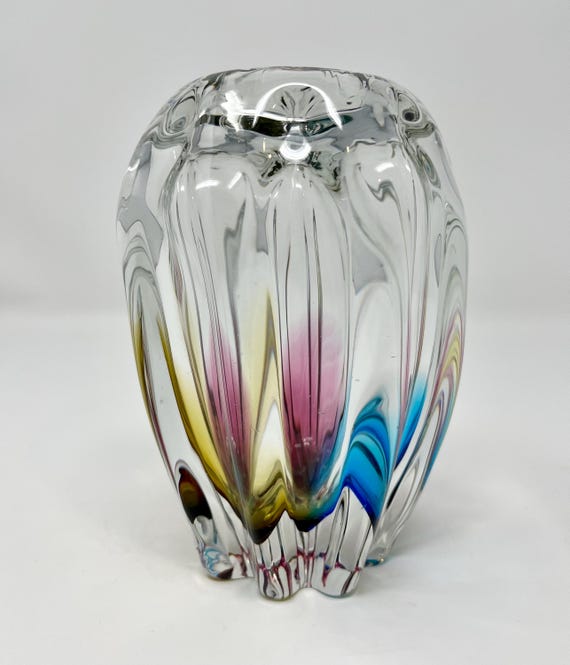 Narumi Fantasy Blown Glass Vase by Sanyu Glass, Made in Japan - Etsy