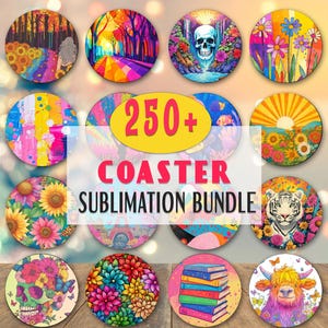 250 PNG Car Coaster Sublimation Design, Car Coaster Designs, Round Sublimation Design, Instant Download, Commercial Use Png