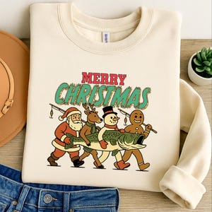 Merry Christmas fishing PNG – Bass fish Lure Clipart for Sublimation,Funny Design, Outdoor Fisherman PNG for Dad Shirt