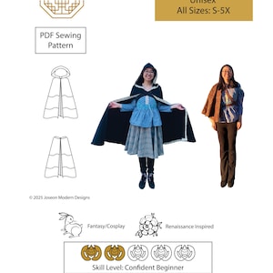 Hedgie Cloak PDF Sewing Pattern – Sizes S-5X – Fantasy, Ren Faire, Cosplay