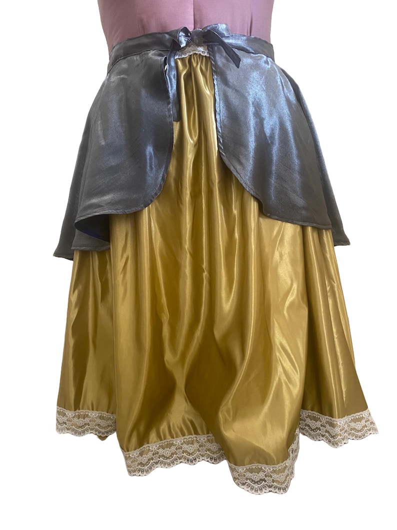 Guinevere Short Cascading Overskirt and Full Flared Peasant Skirt Front