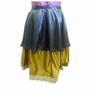 Guinevere Short Cascading Overskirt and Full Flared Peasant Skirt Back