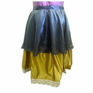 Guinevere Short Cascading Overskirt and Full Flared Peasant Skirt Back