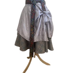 Medieval Style Belt, Short Skirt Hike, and Full Circle Handkerchief Skirt Short, Midi Full Circle Skirt, Front View, Marian