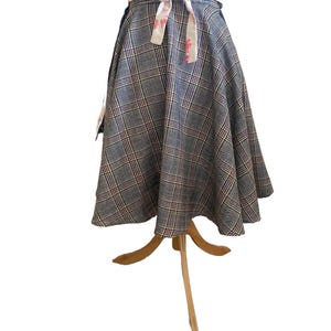 Marian Knee-Length Peasant Apron with Borders and Midi Full Circle Skirt, Back