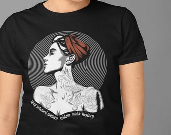 Rosie the Riveter Inspired Unisex T-shirt Screen Printed Top Punk Top for Women T-Shirt Gift for Her