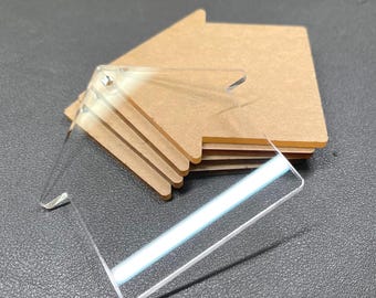 House-Shaped 3mm Cast Acrylic Blanks for DIY Crafts, Personalized Ornaments & Gift Tags