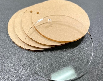 Round 3mm Cast Acrylic Blanks for DIY Crafts, Personalized Ornaments & Gift Tags