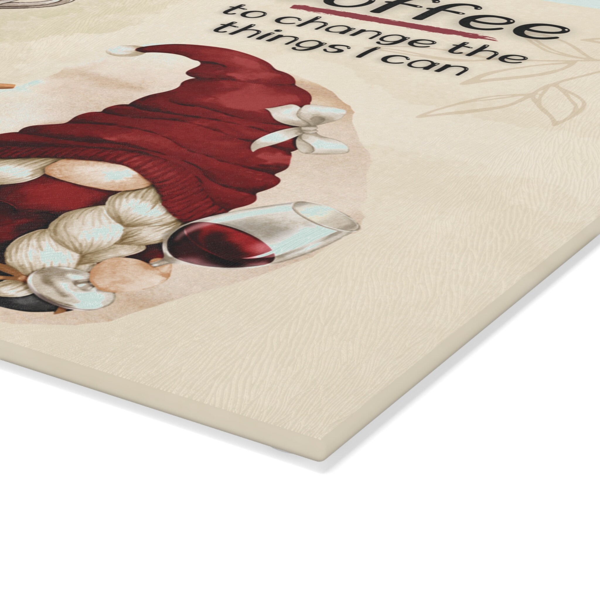 Give Me Wine or Give Me Coffee Gnome Glass Cutting Board Etsy