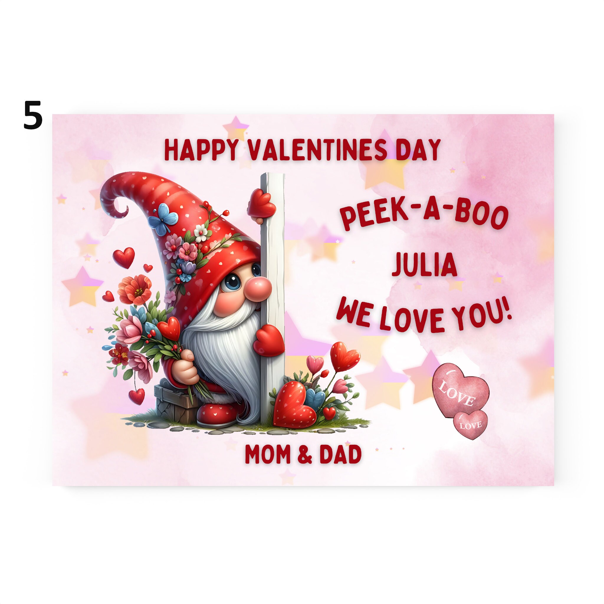 Sweet Gnome Valentine Glass Cutting Boards 8 Different Designs to