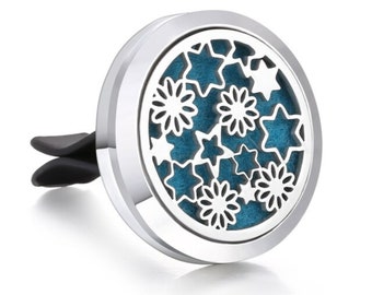 Star & Flowers Aromatherapy Car Vent Clip