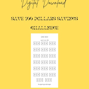 save 100 dollars savings challenge