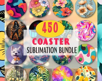 450 PNG Car Coaster Sublimation Design, Car Coaster Designs, Round Sublimation Design, Instant Download, Commercial Use Png