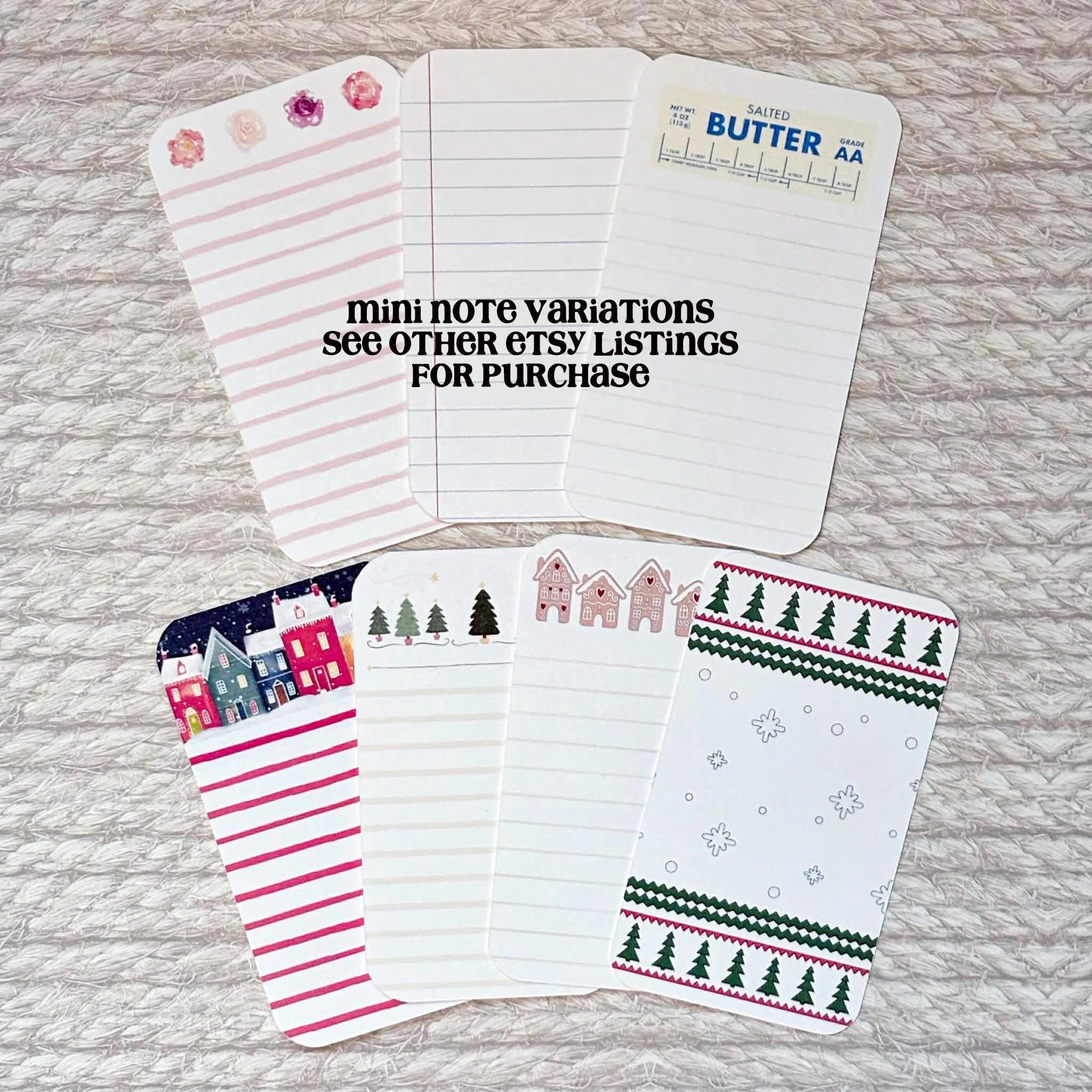 Mini Notes - Notebook Paper With Lines - Notecard Sets 25/50/75/100 - Etsy