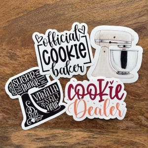 Baking, Cookie, Mixer Die-cut Stickers, Water Resistant