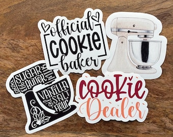 Baking, Cookie, Mixer Die-cut Stickers, Water Resistant