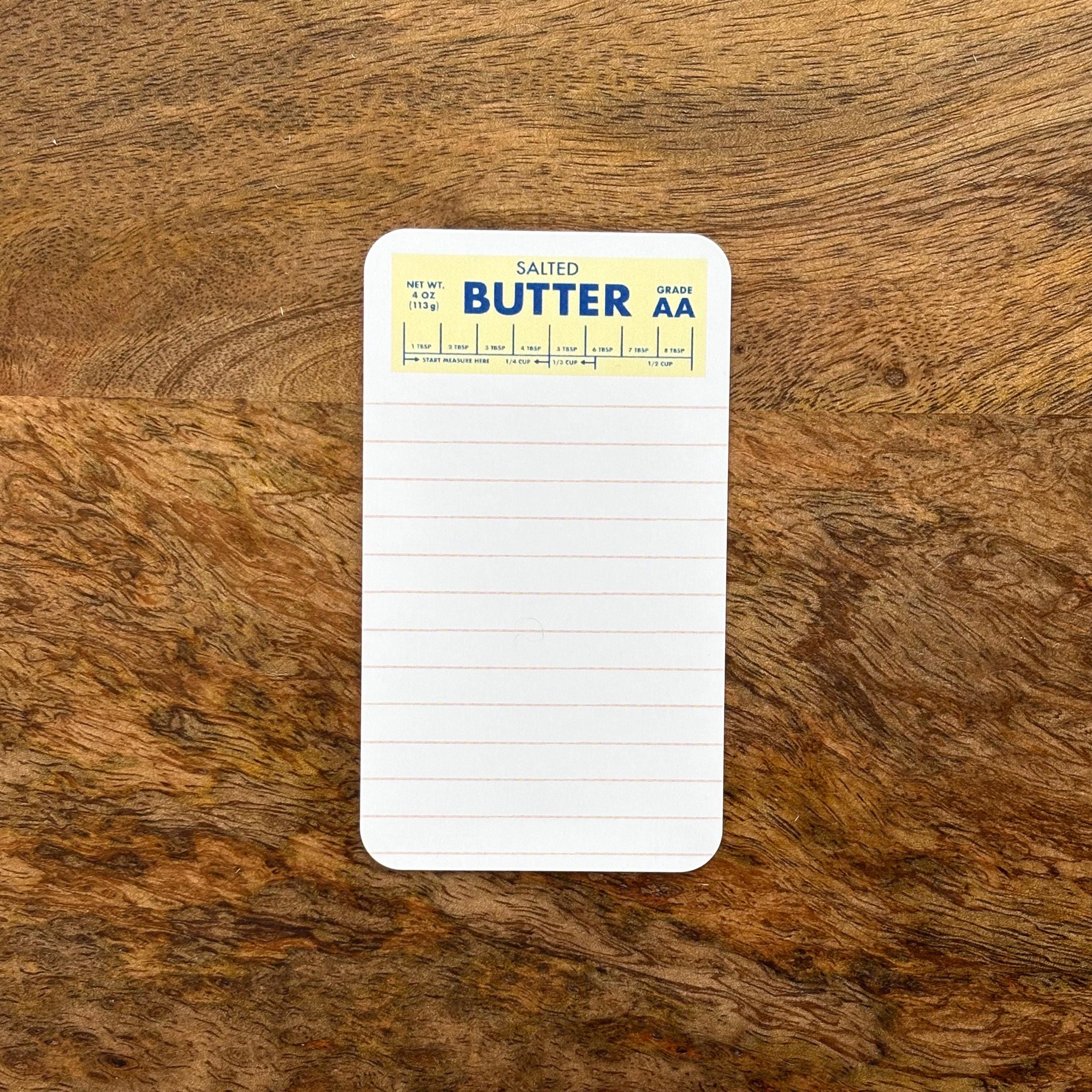 Mini Notes - Butter/baking Theme With Lines - Notecard Sets 25/50/75 ...