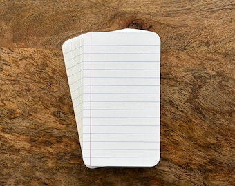 Mini Notes - Notebook Paper with Lines - Notecard sets 25/50/75/100
