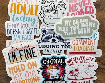Sarcastic, Die-cut Stickers, Water Resistant
