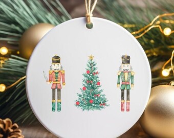 Enfeite de árvore quebra-nozes, lindos quebra-nozes coloridos com árvore, presente de lembrança de feriado