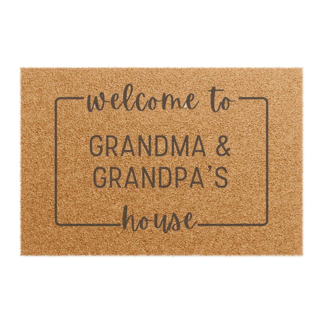 Grandma & Grandpa's House Doormat: New Grandparents Gift - Etsy