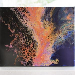 Abstract Acrylic Pour Painting -J14