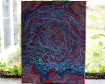 Acrylic Abstract Pour Painting - J21