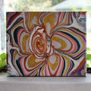 Abstract Acrylic Pour Painting - J13