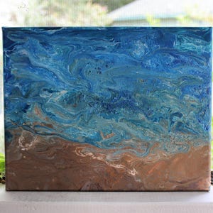 Abstract Acrylic Pour Painting - H9