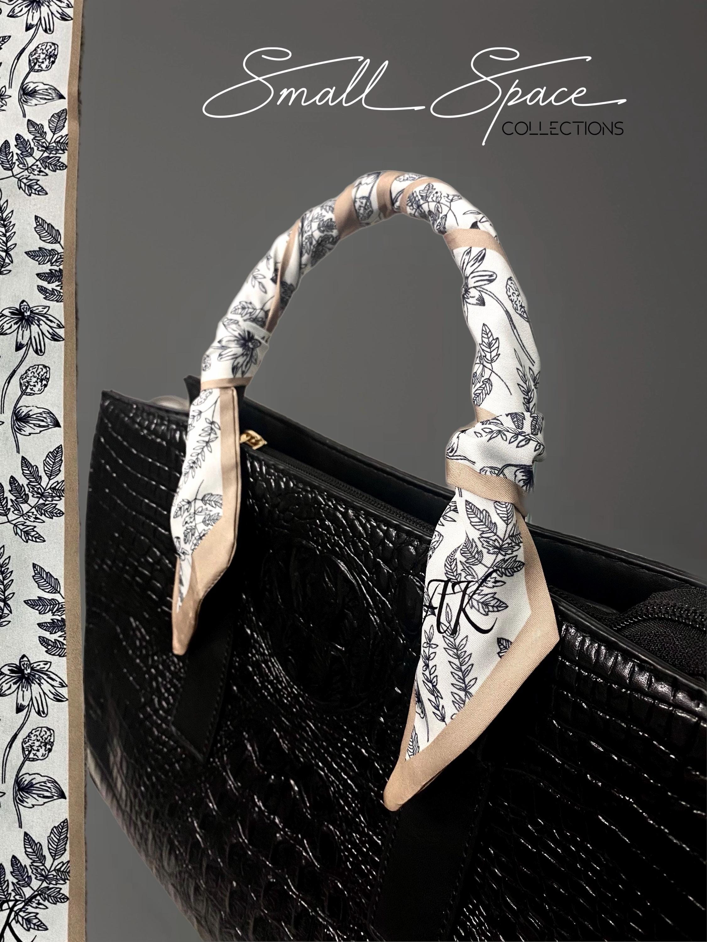 Black and White Handbag Scarf - Etsy