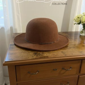 Vintage Camel Brown Wool Bowler Hat: Classic Australian Wool