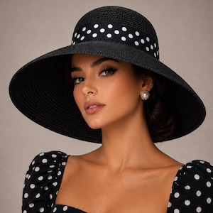 Vintage Polka Dot Hat - Etsy