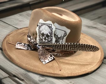 Custom burned Lainey Wilson style hat with Elvis card Any Lainey fans interested in hand-burned hats? main image 4