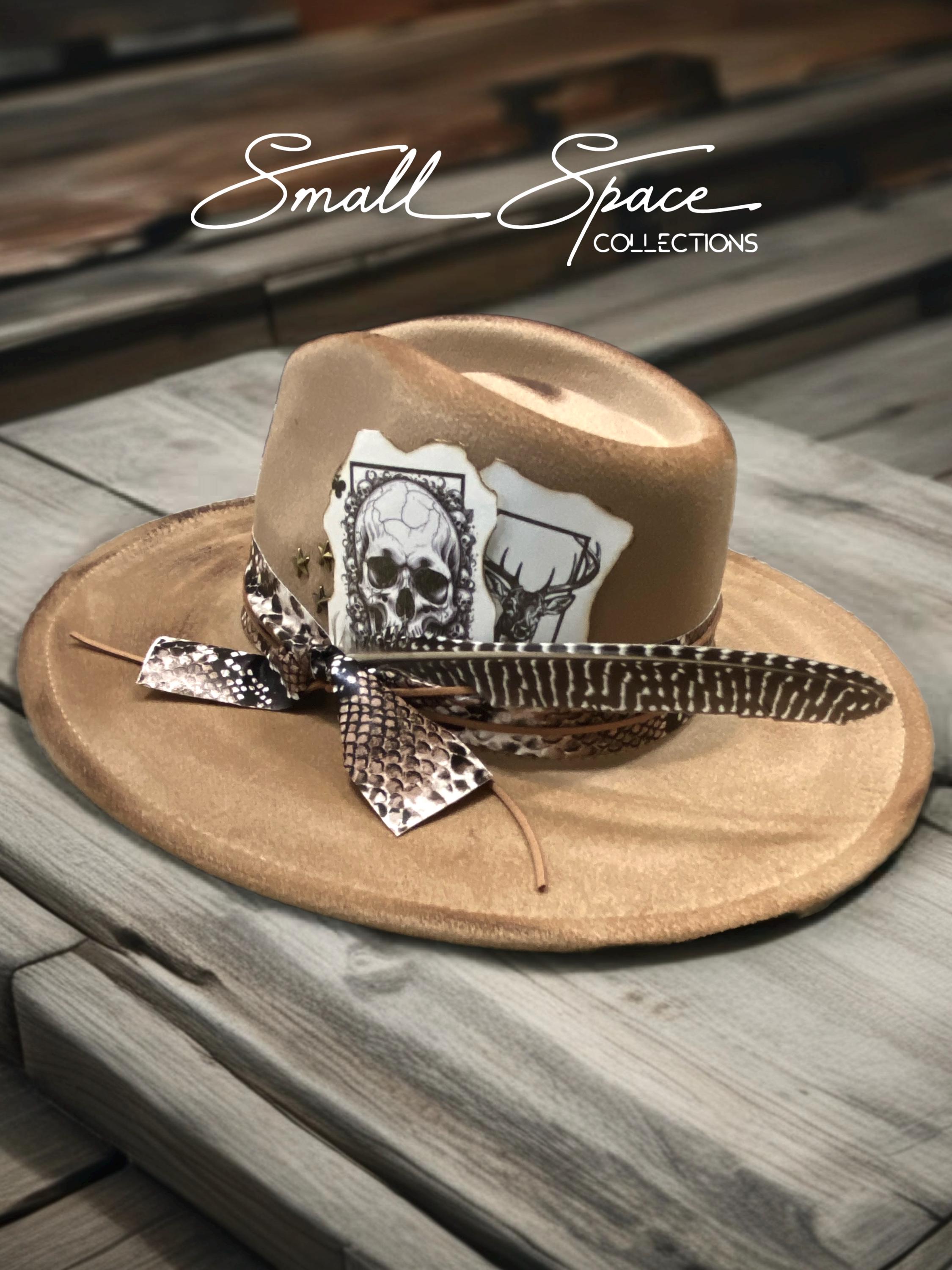 Straw Feather Embellished Cowboy Hat - Natural Tan with Black & Beige Feathers Straw Cowboy Hat With Feathers - Etsy main image 2