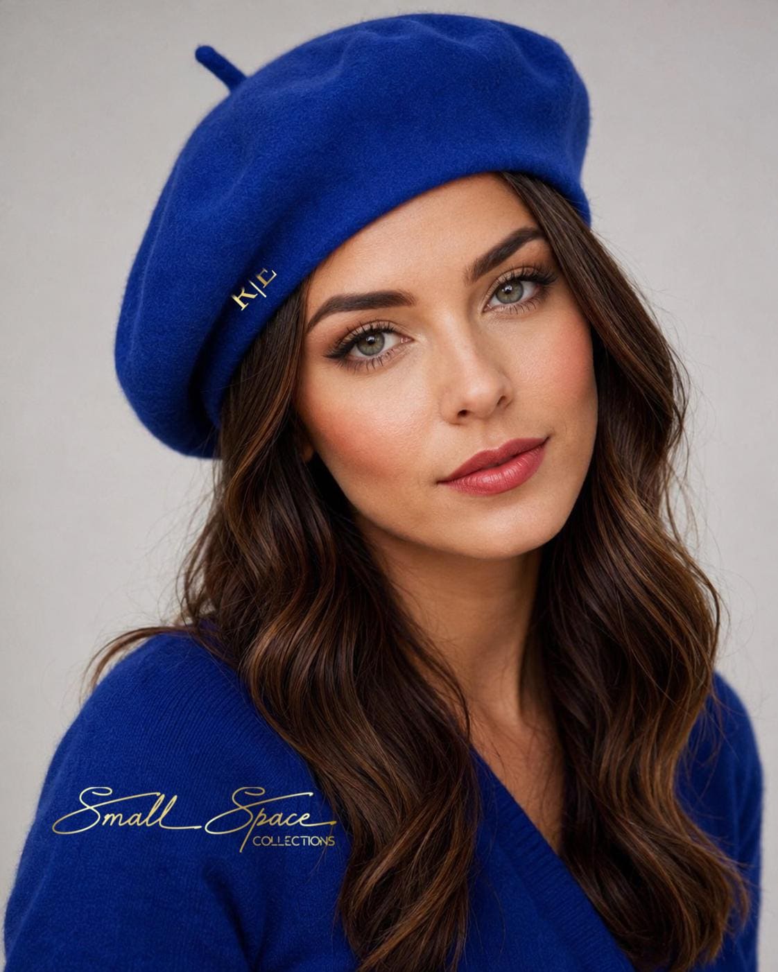 100%Alpaca Wool Beret In Cobalt, Cyan, or Navy Blue Winter Fashion For Men and Women Summer and Winter Hat Personalize Unisex Beret