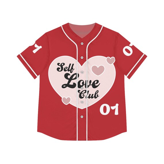 Maillot de baseball pour femmes Self Love Club T-shirt d