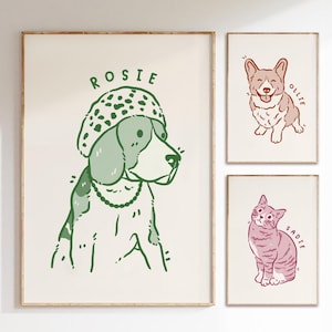 Custom Minimalist Line Art Dog Portrait from Photo- Custom Dog Line Drawing, Personalized Dog Portrait, Custom Pet Portrait image 1