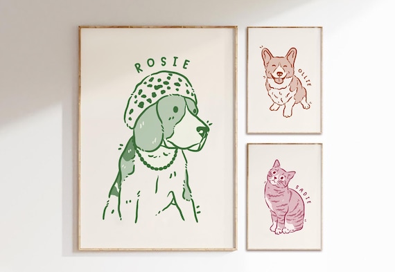 Custom Minimalist Line Art Dog Portrait from Photo- Custom Dog Line Drawing, Personalized Dog Portrait, Custom Pet Portrait