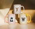 Custom Pet Mug, Personalized Dog or Cat Portrait Mug, Mug Gift for Pet Lovers, Dog Mom Gifts, Cat Mom Gift