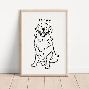 Custom Minimalist Line Art Dog Portrait from Photo- Custom Dog Line Drawing, Personalized Dog Portrait, Custom Pet Portrait image 10