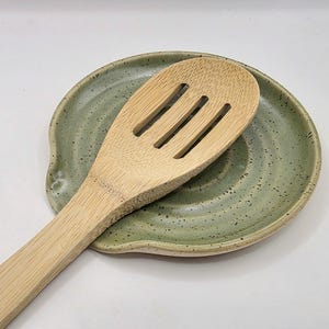 Handmade stoneware ceramic spoon rests kitchenware pottery