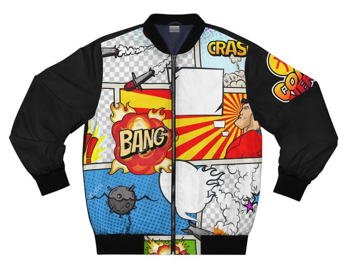 White Sound.Men's Bomber Jacket (AOP)