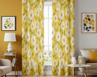 レトロ　カーテン　花柄 レトロ花柄ドレープカーテン | 北欧にあうレースカーテン専門店