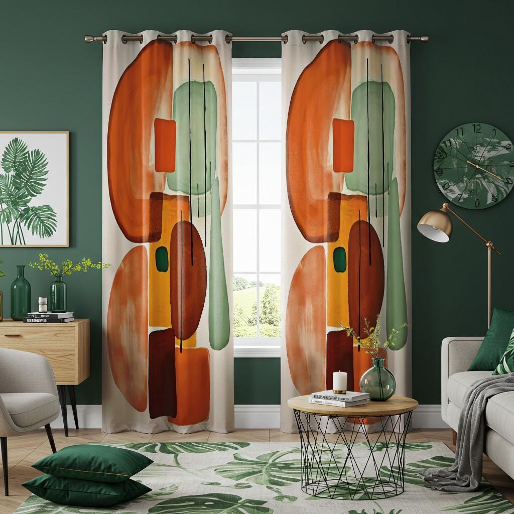 Mid century modern curtains - Etsy 日本 Mid century modern curtains - Etsy 日本