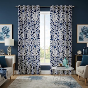 Rideau Brodé Français Luxe Doré Salon Chambre Personnalisé