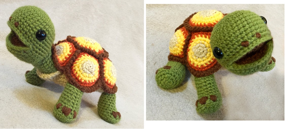 Happy Tortoise Turtle Crochet Pattern PDF Etsy