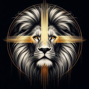 Leão de Judá com cruz, 3 PNG para sublimar camisas