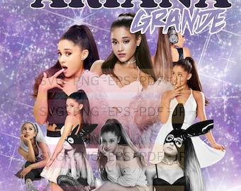 Ariana Grande Collage: Exclusive Digital Designs for Sublimating Shirts and Cups