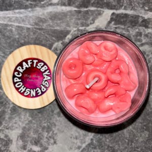 Peppermint Rose Loops Essential Oil Soy Wax Aromatherapy Candle: Peppermint, Rose Essential Oil-Home Scents, Aromatherapy Scents